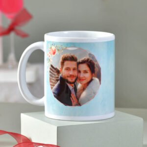 White Mug with personalized photo printed