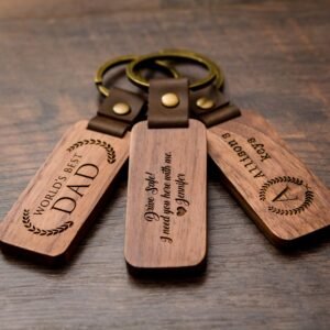 Personalized Wooden Engraved Keychain |